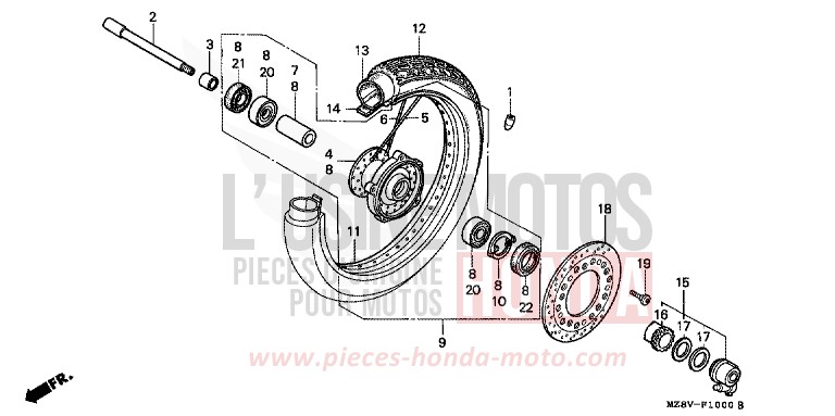 ROUE AVANT de Shadow PEARL SIERRA GREEN (G156) de 1998
