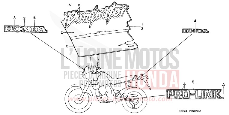 RAYURE/MARQUE de Dominator NOIR (NH1) de 1990