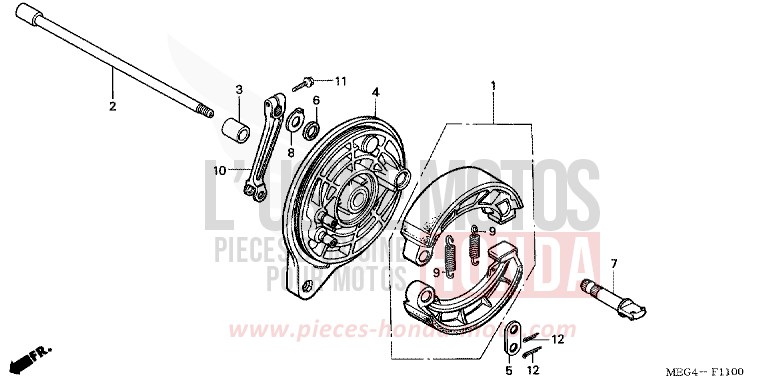 PANNEAU DE FREIN ARRIERE de Shadow CANDY RUBIDIUM RED (R300) de 2005