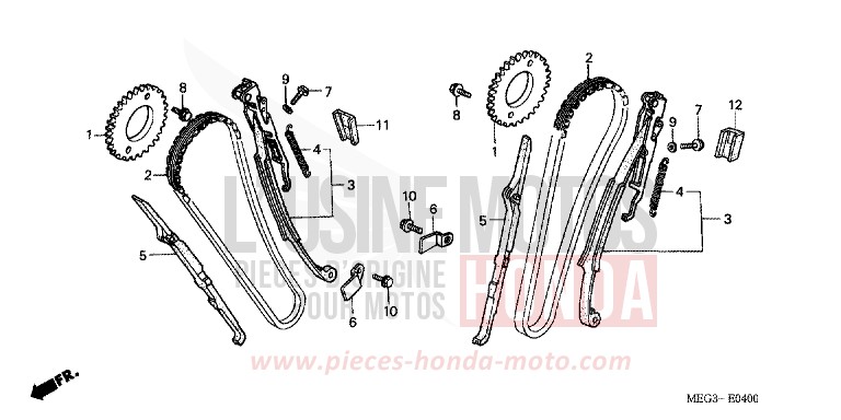 CHAINE A CAMES/TENDEUR de Shadow GRAPHITE BLACK (NHB01A) 2007
