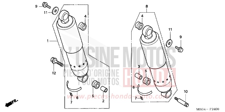 COUSSIN ARRIERE de Shadow GRAPHITE BLACK (NHB01A) de 2007