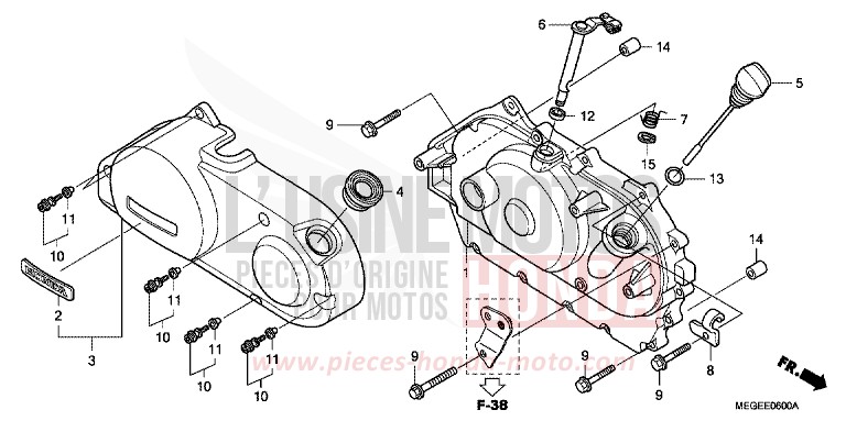 PANNEAU CARTER-MOTEUR D. de Shadow GRAPHITE BLACK (NHB01A) 2008