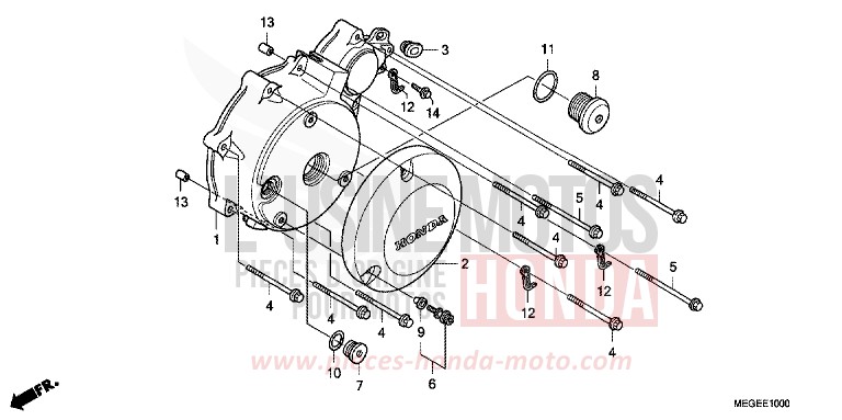 PANNEAU CARTER-MOTEUR G. de Shadow GRAPHITE BLACK (NHB01A) 2008