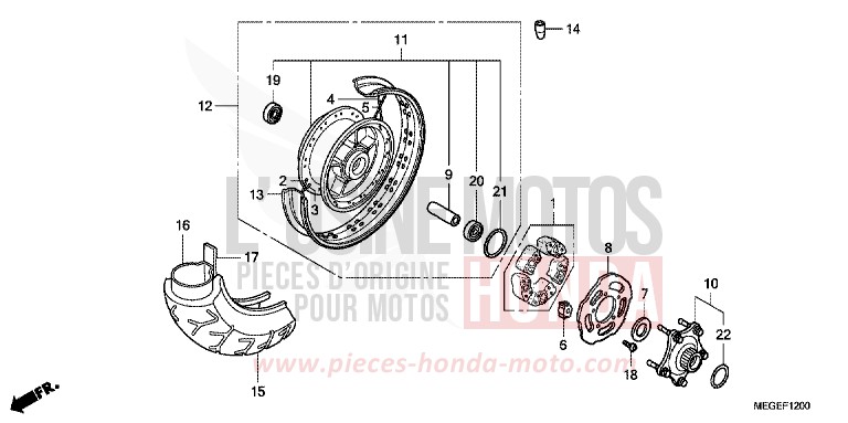 ROUE ARRIERE de Shadow GRAPHITE BLACK (NHB01A) 2008