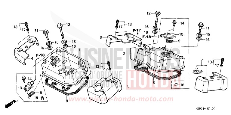 COUVERCLE DE CULASSE de Shadow TITANIUM METALLIC (YR183BA) de 2007