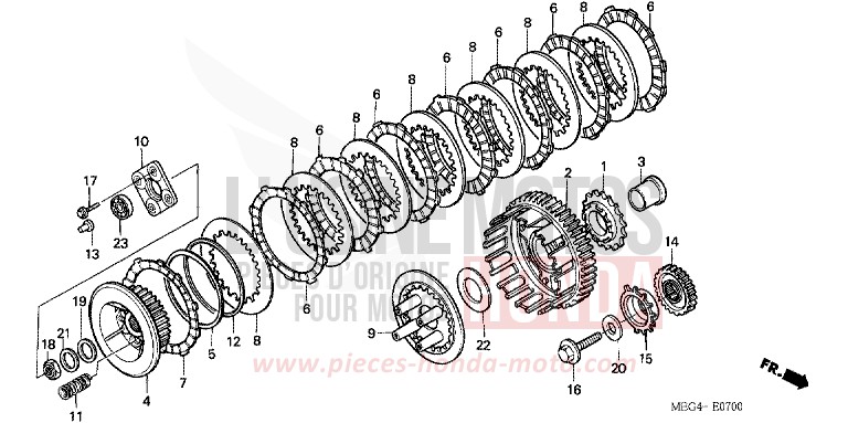 EMBRAYAGE de Shadow TITANIUM METALLIC (YR183BA) 2007