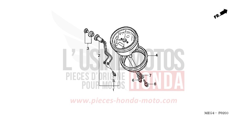 COMPTEUR de Shadow TITANIUM METALLIC (YR183BA) de 2007