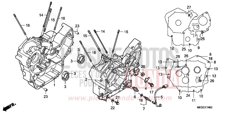 CARTER MOTEUR de Shadow GRAPHITE BLACK (NHB01) 2010