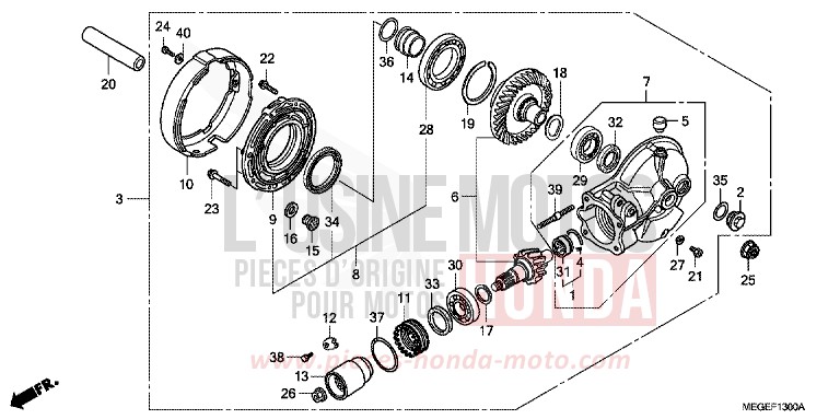 ENGRENAGE MENE DE SORTIE de Shadow GRAPHITE BLACK (NHB01) 2010