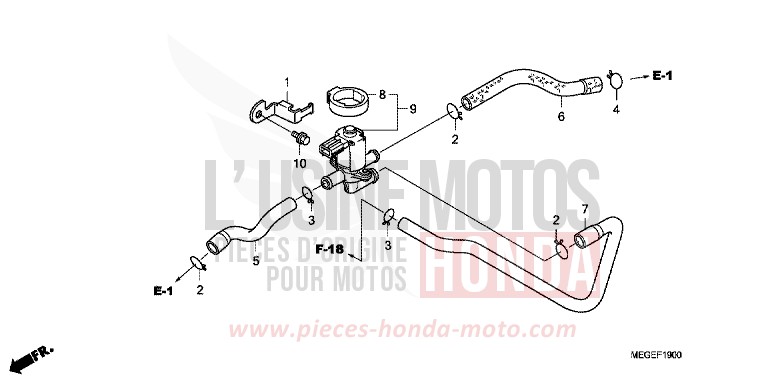 AIR INJECTION CONTROLVALVE de Shadow GRAPHITE BLACK (NHB01) 2010