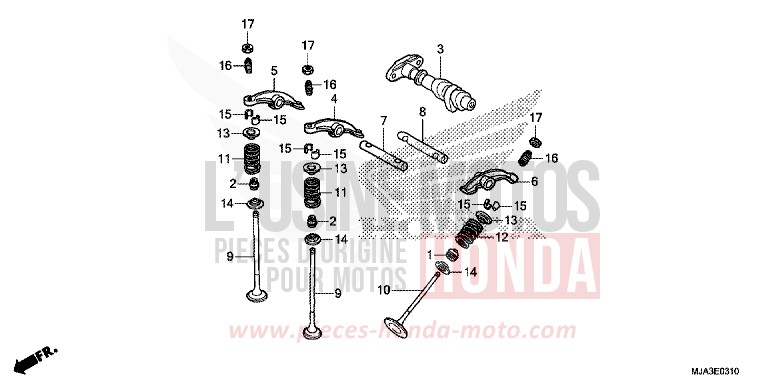 VALVE ARBRE A CAME (ARRIERE) de Shadow INDY GRAY METALLIC (NH431) 2013