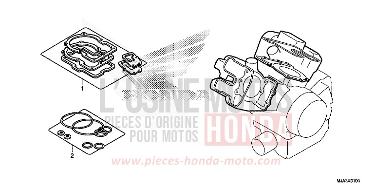 TROUSSE DE JOINT A de Shadow INDY GRAY METALLIC (NH431) 2013