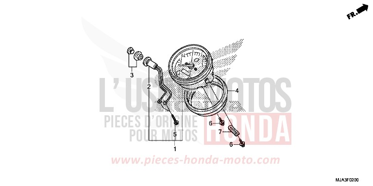 COMPTEUR (VT750C/C2S/CA/CS) de Shadow INDY GRAY METALLIC (NH431) 2013