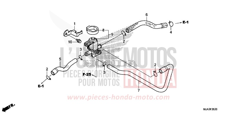 VALVE INJECTION D'AIR (VT750C/C2S/CA/CS) de Shadow INDY GRAY METALLIC (NH431) 2013