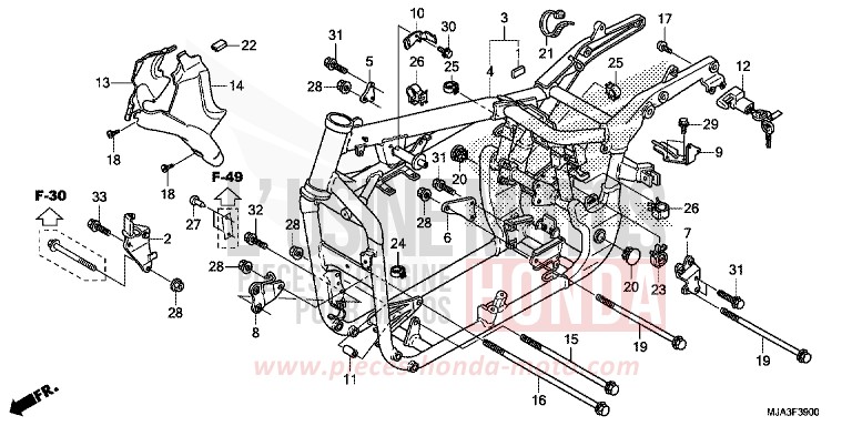 CARROSSERIE DE CHASSIS (VT750C/C2S/CA/CS) de Shadow INDY GRAY METALLIC (NH431) 2013