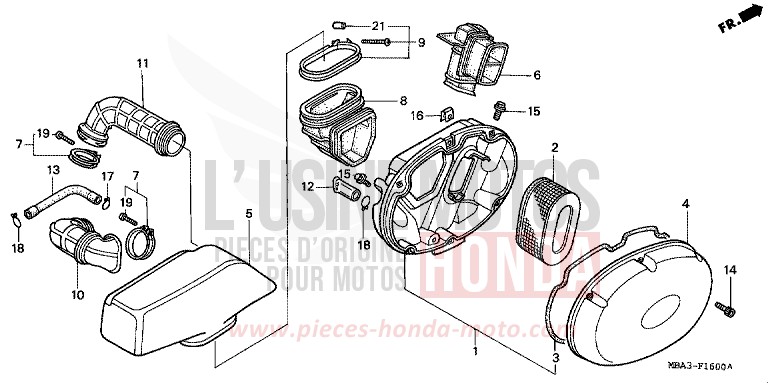 FILTRE A AIR de Shadow NOIR (NH1) de 1997