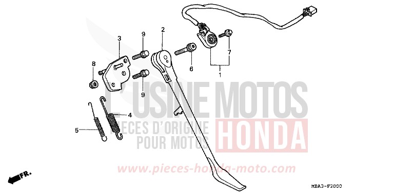 BEQUILLE de Shadow NOIR (NH1) de 1997