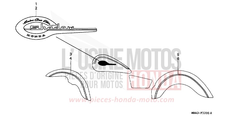 MARQUE/RAYURE de Shadow NOIR (NH1) de 1997