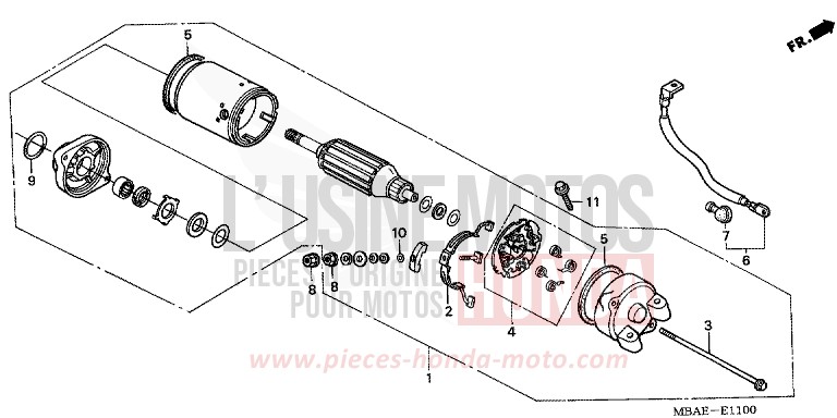 MOTEUR DE DEMARRAGE de Shadow NOIR (NH1) 2000