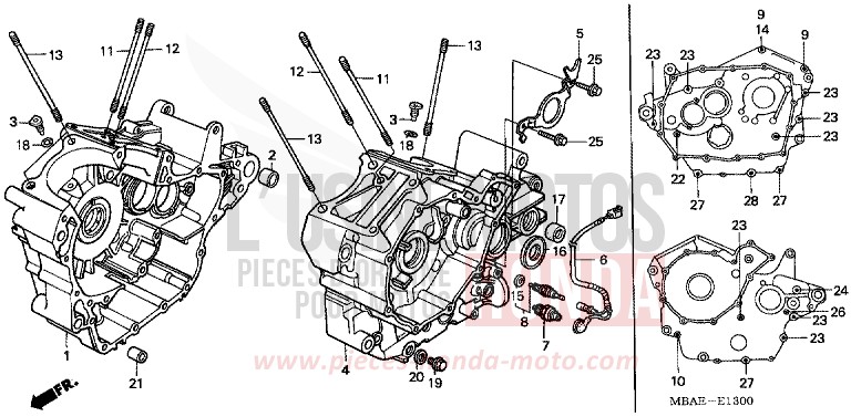 CARTER MOTEUR de Shadow NOIR (NH1) 2000