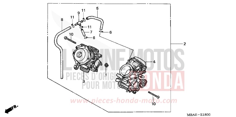CARBURATEUR (ENS.) de Shadow NOIR (NH1) 2000