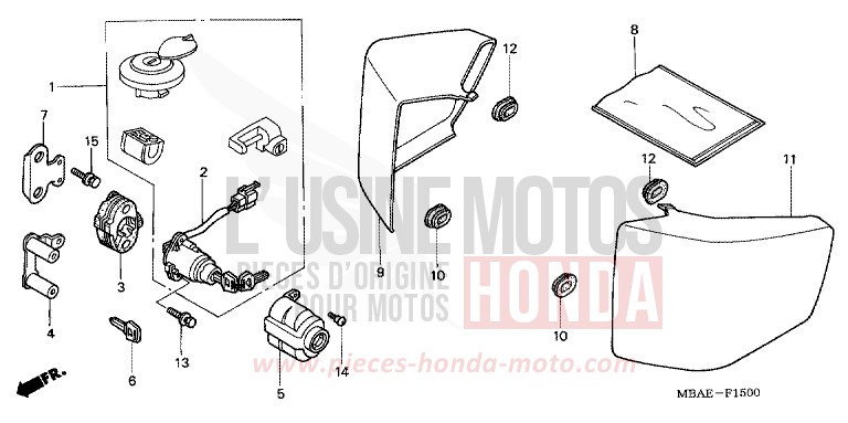 COUVERCLE LATERAL de Shadow NOIR (NH1) de 2000