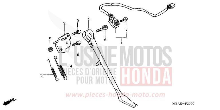 BEQUILLE de Shadow NOIR (NH1) de 2000