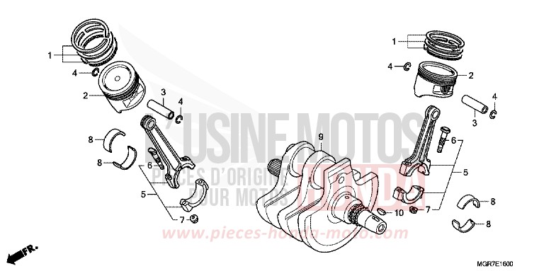 VILEBREQUIN/PISTON de Shadow GRAPHITE BLACK (NHB01) 2011