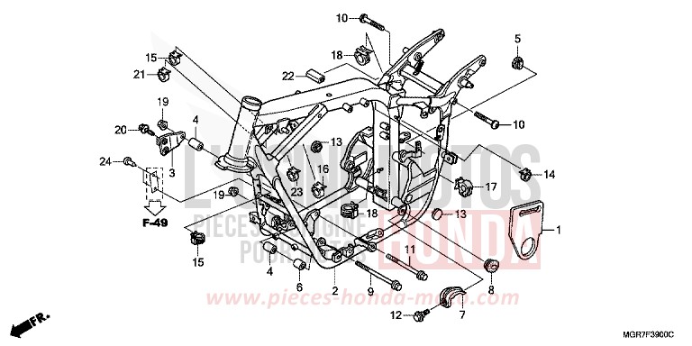 CARROSSERIE DE CHASSIS de Shadow GRAPHITE BLACK (NHB01) 2011