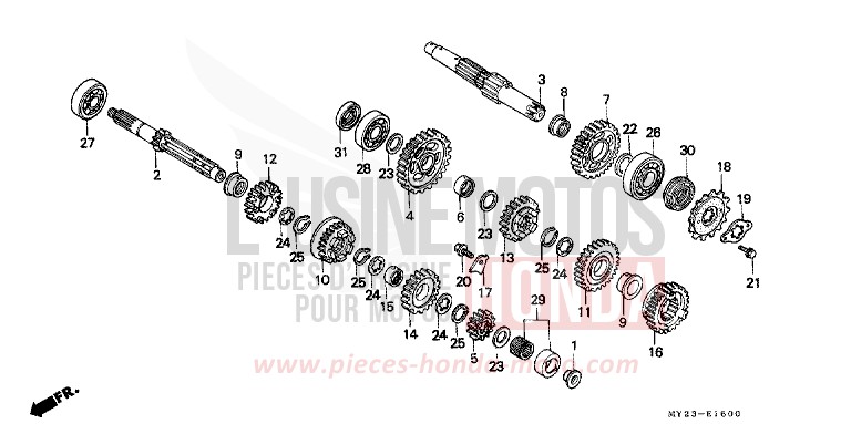 BOITE DE VITESSES de Dominator NOIR (NH1) de 1992