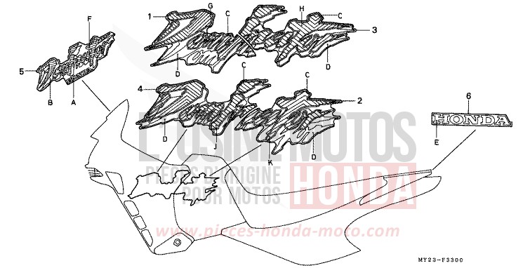 MARQUE (NX500N/650N) de Dominator NOIR (NH1) de 1992