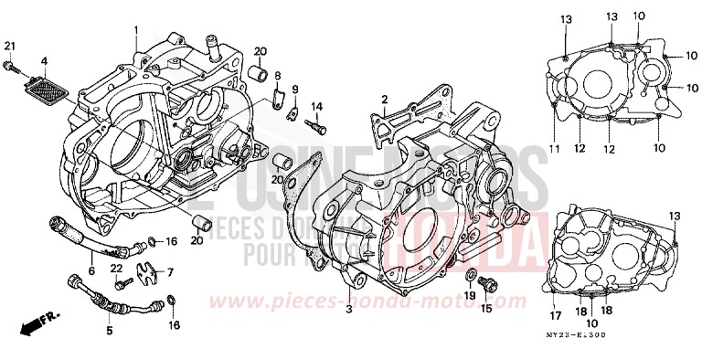 CARTER MOTEUR de Dominator FIGHTING RED (R134B) 1992