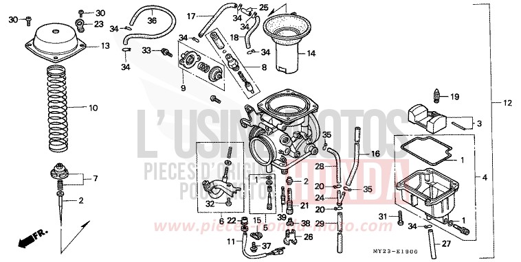 CARBURATEUR de Dominator ROSS WHITE (NH196H) 1992
