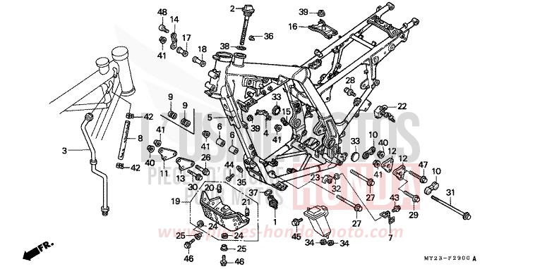 CARROSSERIE DE CHASSIS de Dominator ROSS WHITE (NH196H) 1992