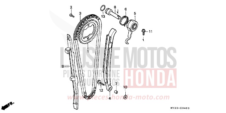 CHAINE A CAMES/TENDEUR de Dominator NOIR (NH1H) de 1994