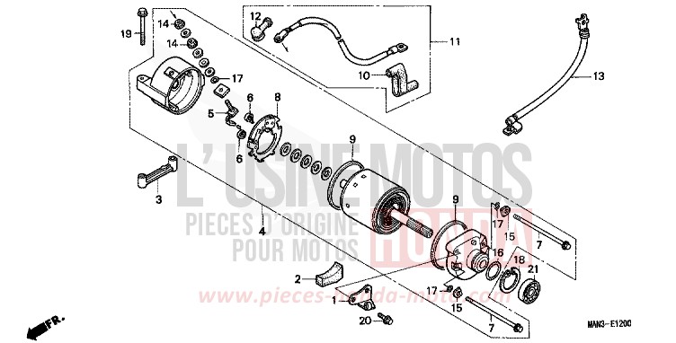 MOTEUR DE DEMARRAGE de Dominator MAGNA RED (R201E) 1995
