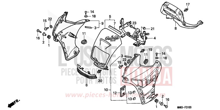 CAPOT (1) de Dominator REAL WHITE (NH250H) 1995