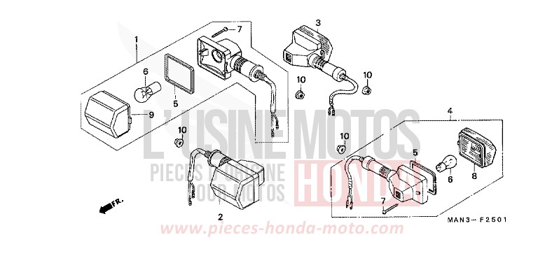 CLIGNOTANT (2) de Dominator MAGNA RED (R201B) 1996