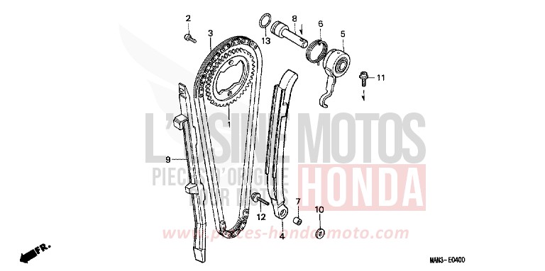 CHAINE A CAMES/TENDEUR de Dominator PEARL CITRON YELLOW (Y140N) de 1997