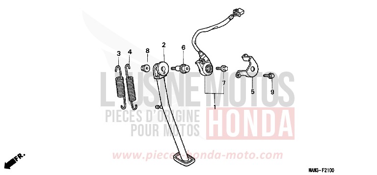 BEQUILLE de Dominator PEARL CITRON YELLOW (Y140N) de 1997