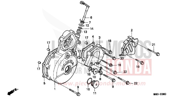 PANNEAU CARTER-MOTEUR G. de Dominator MAGNA RED (R201) 1998