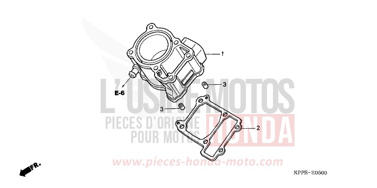 CYLINDRE de CBR125R BLACK (NH1E) de 2004