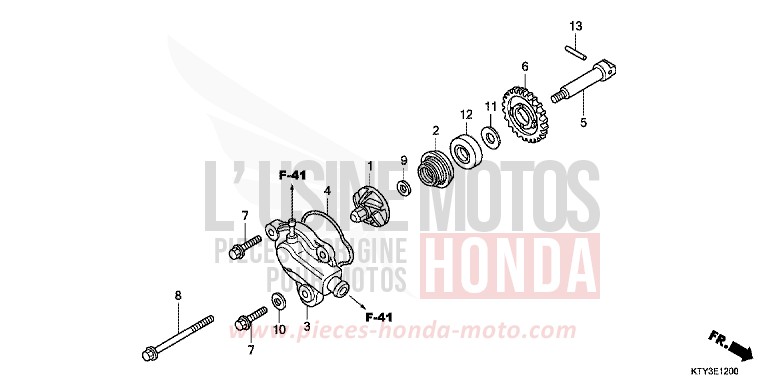 POMPE A EAU de CBR125R MILLENNIUM RED (R263) 2013