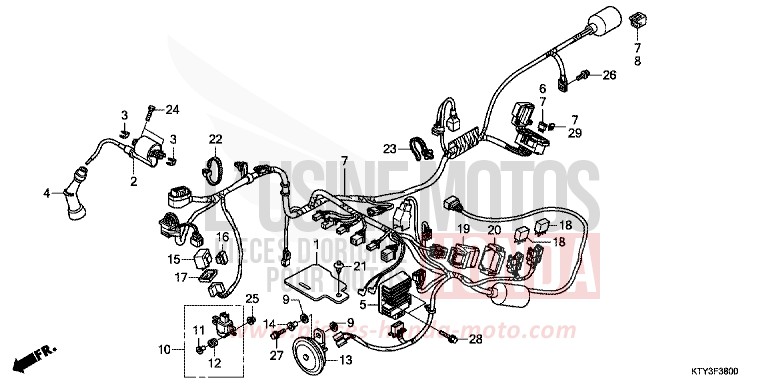FAISCEAU DES FILS de CBR125R MILLENNIUM RED (R263) 2013