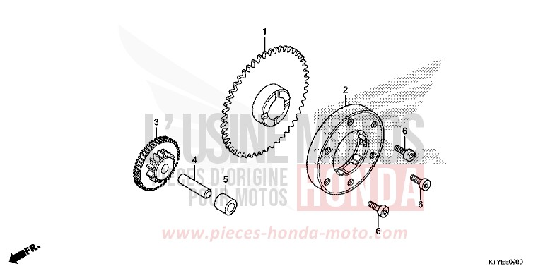 EMBRAYAGE DE DEMARRAGE de CBR125R ASTEROID BLACK METALLIC (NHA35) de 2015