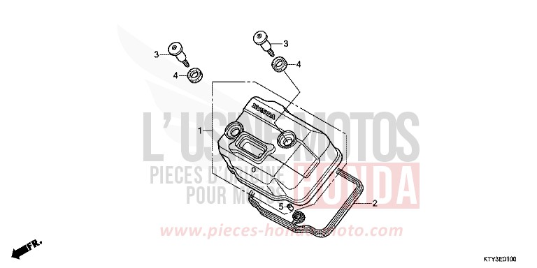 COUVERCLE DE CULASSE de CBR125R NITRIC ORANGE (YR271) de 2012