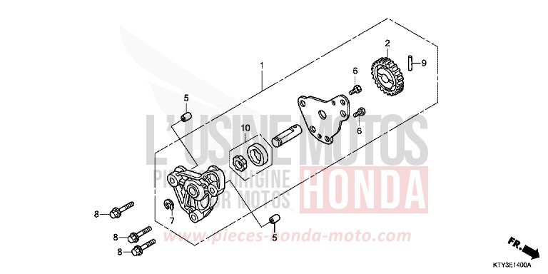 POMPE A HUILE de CBR125R NITRIC ORANGE (YR271) 2012