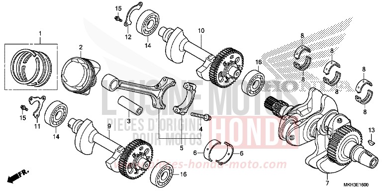 VILEBREQUIN/PISTON de X-ADV GRAND PRIX RED (R380) de 2019