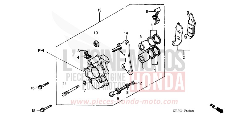 ETRIER DE FREIN AVANT de CBR125R MILLENNIUM RED (R263) de 2006
