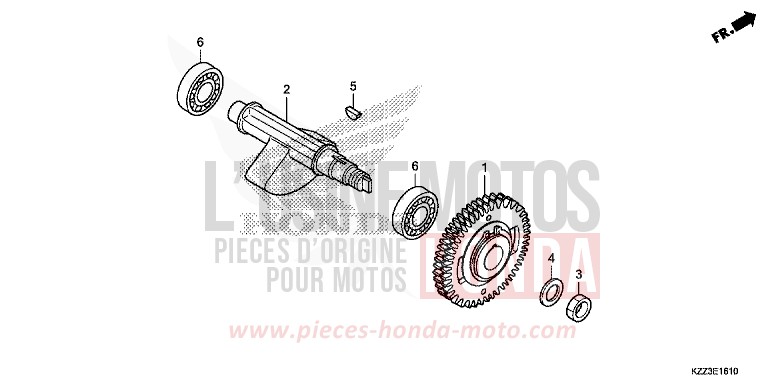 ARBRE DE BALANCIER de CRF250L EXTREME RED (R292) de 2013